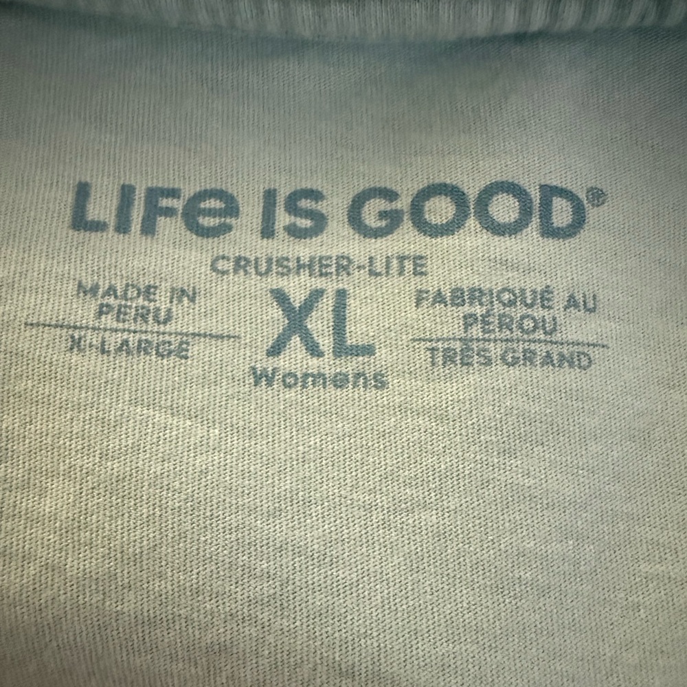 Life Is Good Crushed Lite Women’s Cat In. A Box Short Sleeve Tee. Size XL - Picture 7 of 8